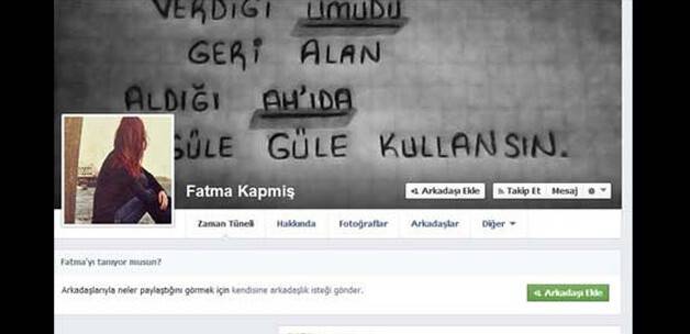 Genç kız dehşet planını Facebook'a yazmış!