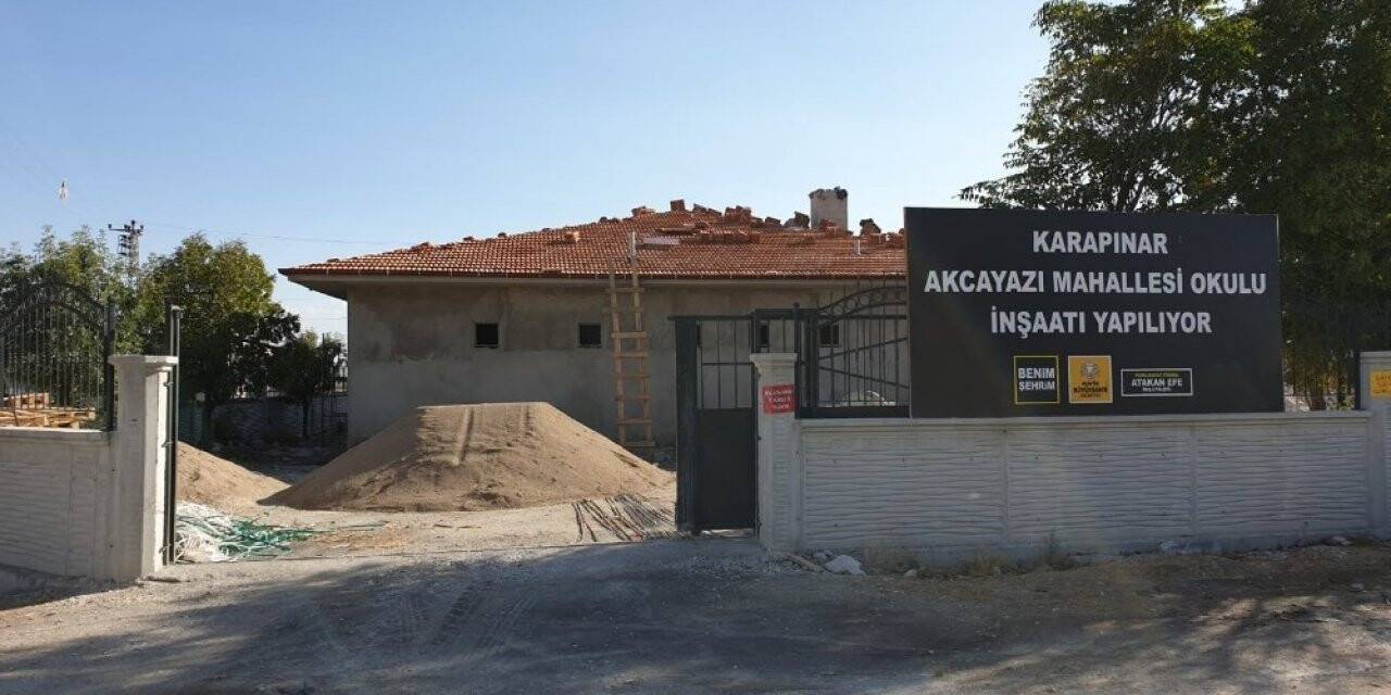 Konya Büyükşehir'den Akcayazı Mahallesine 4 derslikli okul