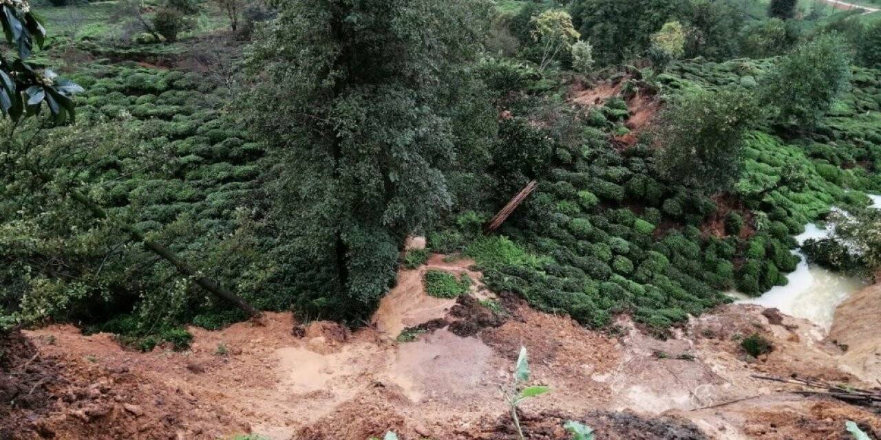 Rize’nin Pazar ilçesinde heyelan