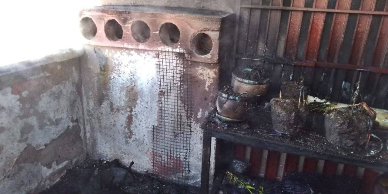 Lokma dökerken apartmanı yakıyordu