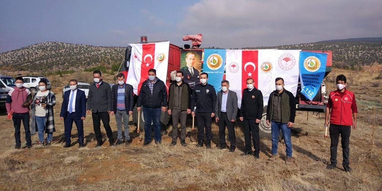 Bozkır'da 2 bin fidan toprakla buluşturuldu