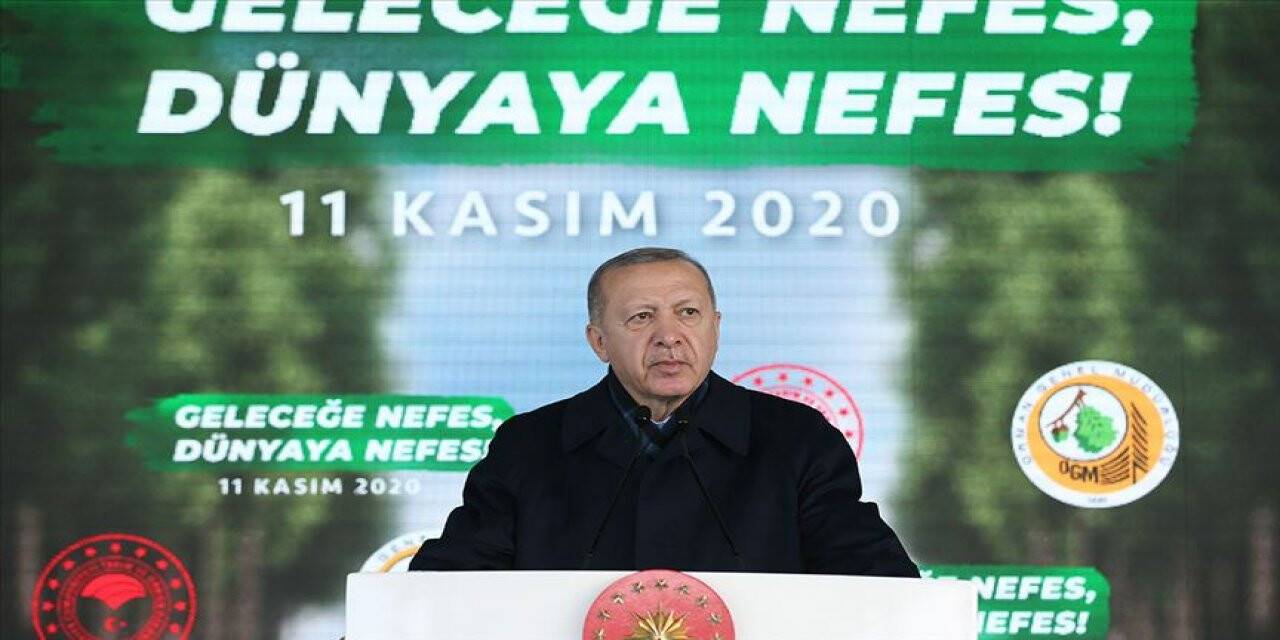 Cumhurbaşkanı Erdoğan:Hedefimiz 2023 yılı sonuna kadar 7 milyar fidanın toprakla buluşmasını sağlamak
