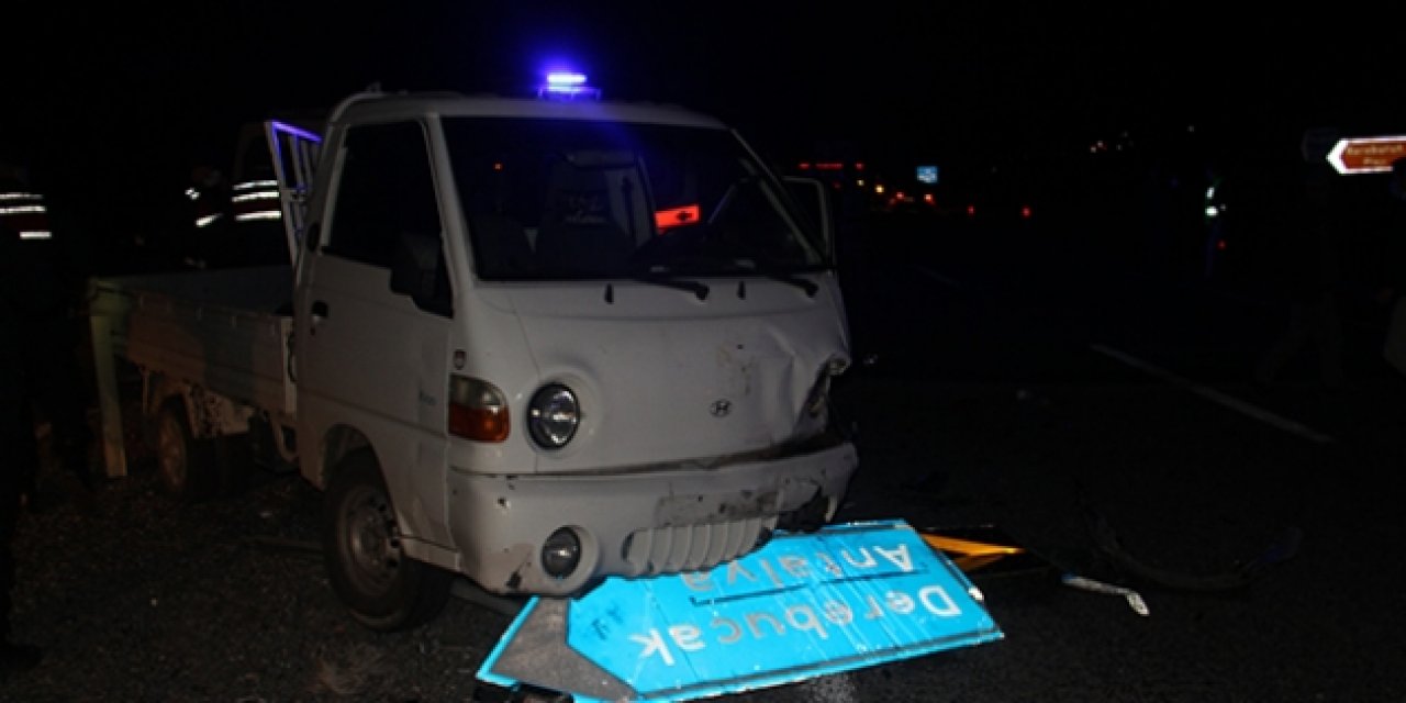 Konya'daki kazadan acı haber!  Ağır yaralanan kamyonet sürücüsü hayatını kaybetti