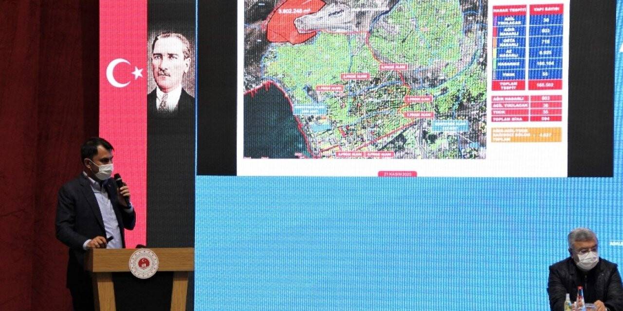 Bakan Kurum: 'İnşaatlar kasım ayı içerisinde başlıyor, 1 yılda tamamlanacak'