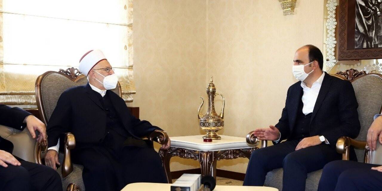 Mescid-i Aksa İmam Hatibi Başkan Altay’ı ziyaret etti