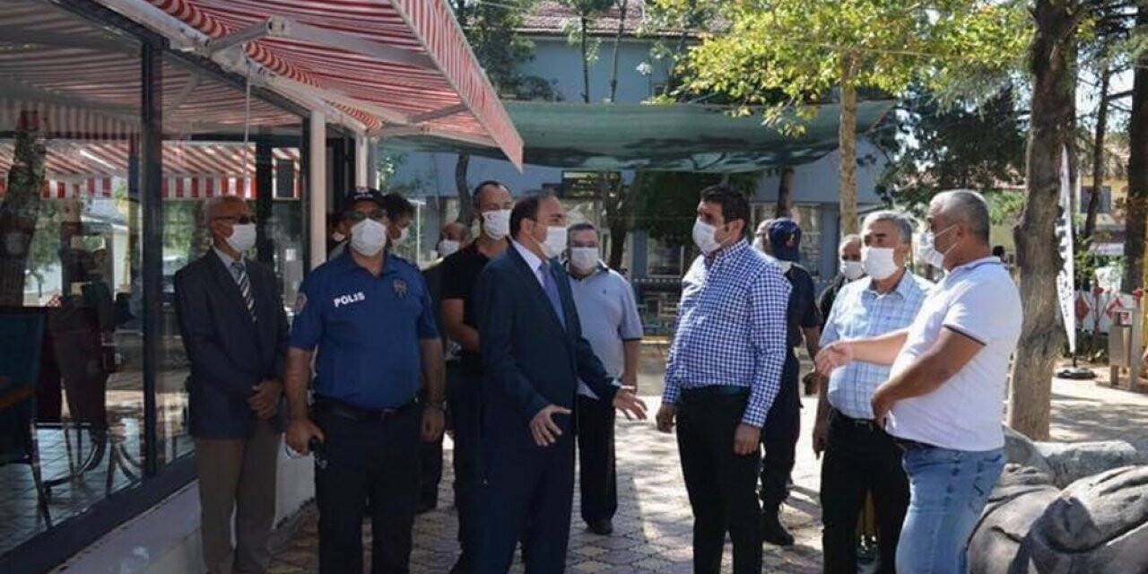 Hüyük’te kaymakam ve belediye başkanı koronavirüs denetiminde