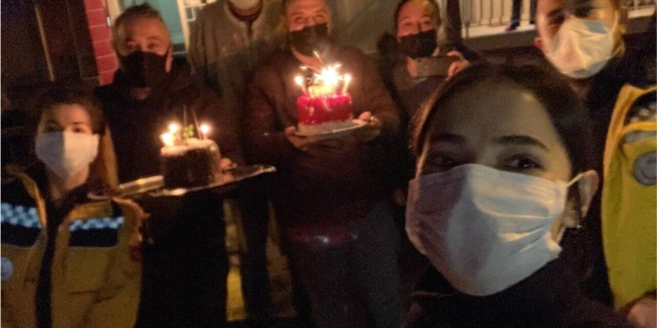Acil vakaya geldiler, pasta ile karşılaştılar