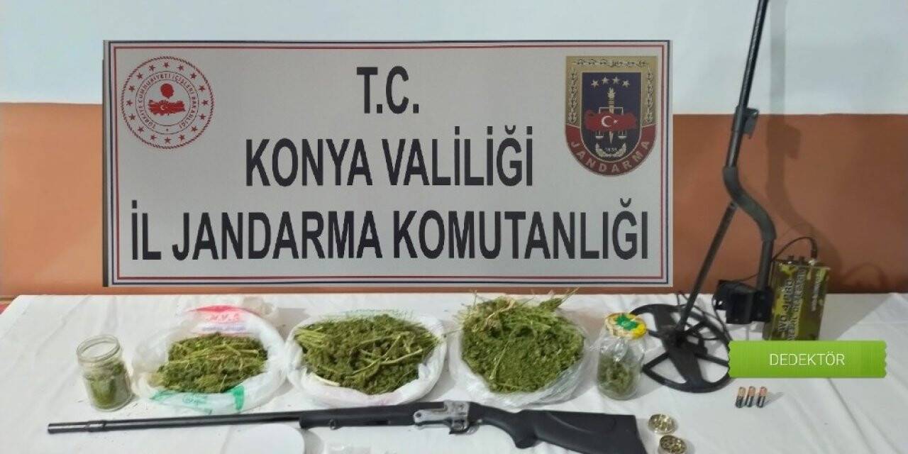 Konya’da 848 gram esrar ele geçirildi