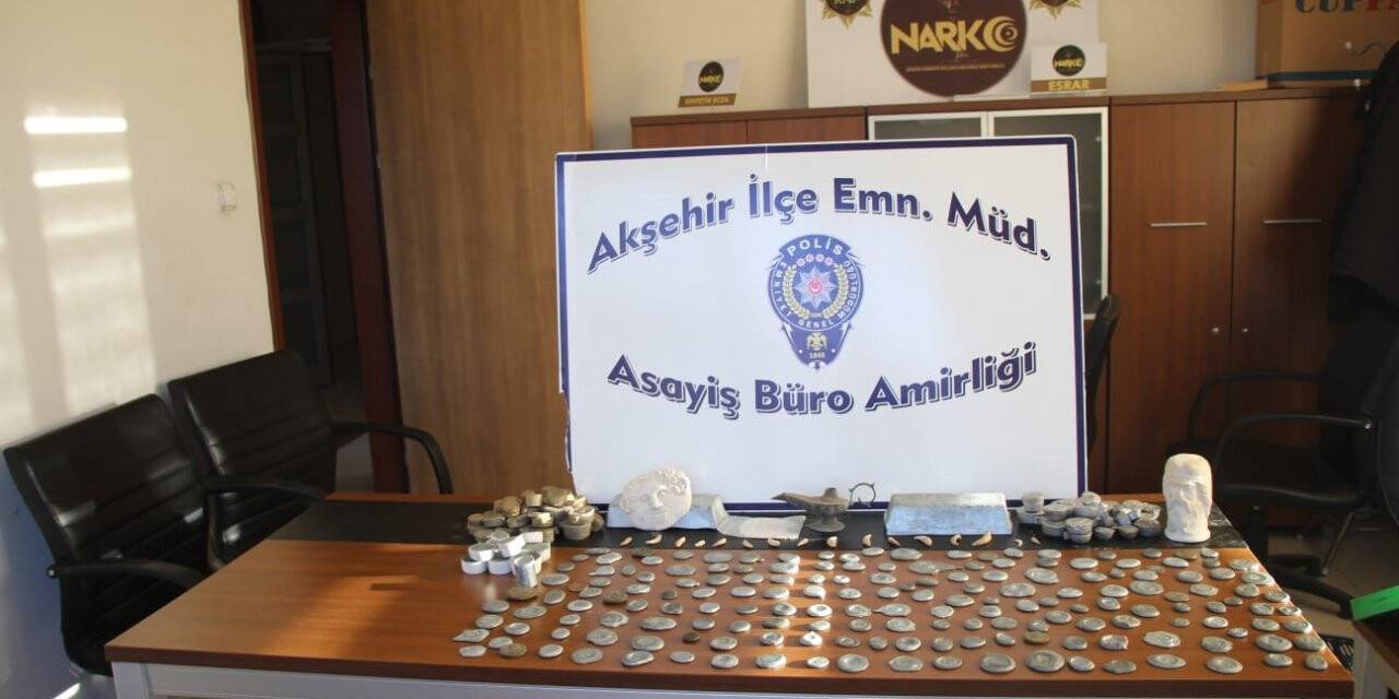 Akşehir'de tarihi eser kaçakçılığı operasyonu