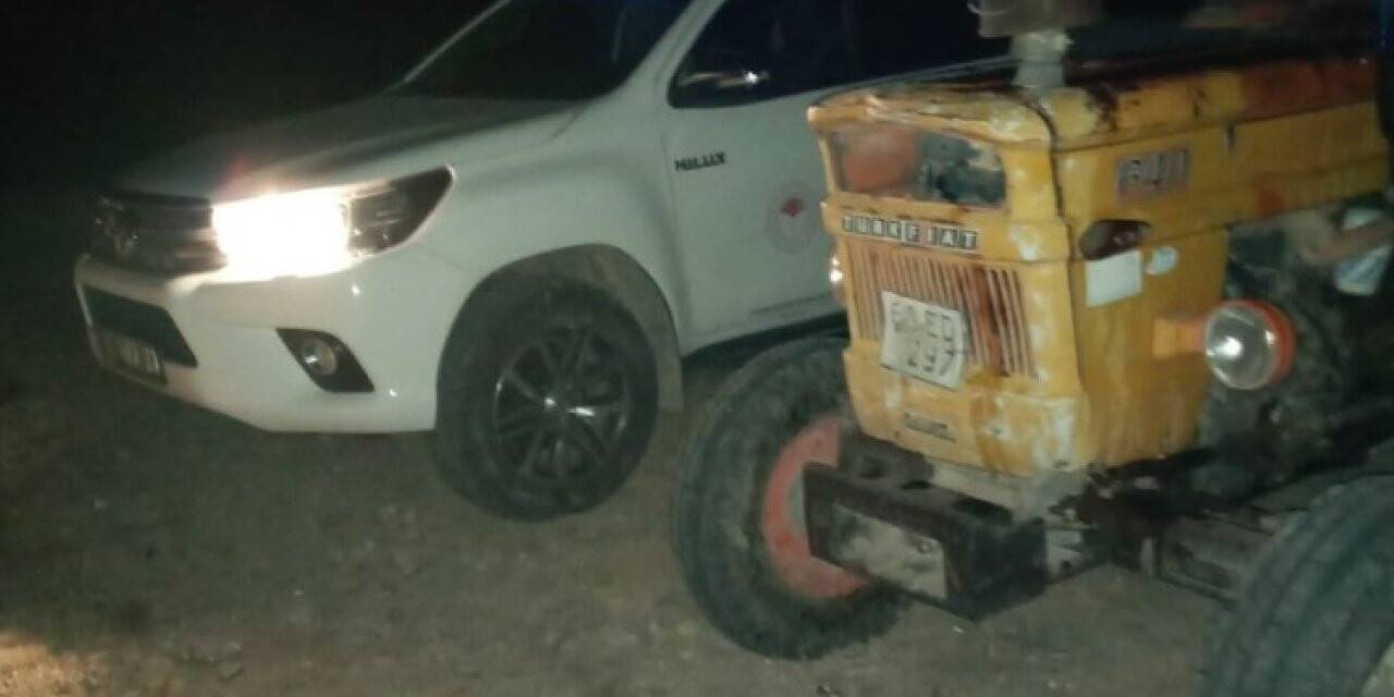 Konya'da far avına çıkan avcıların traktörlerine el konuldu