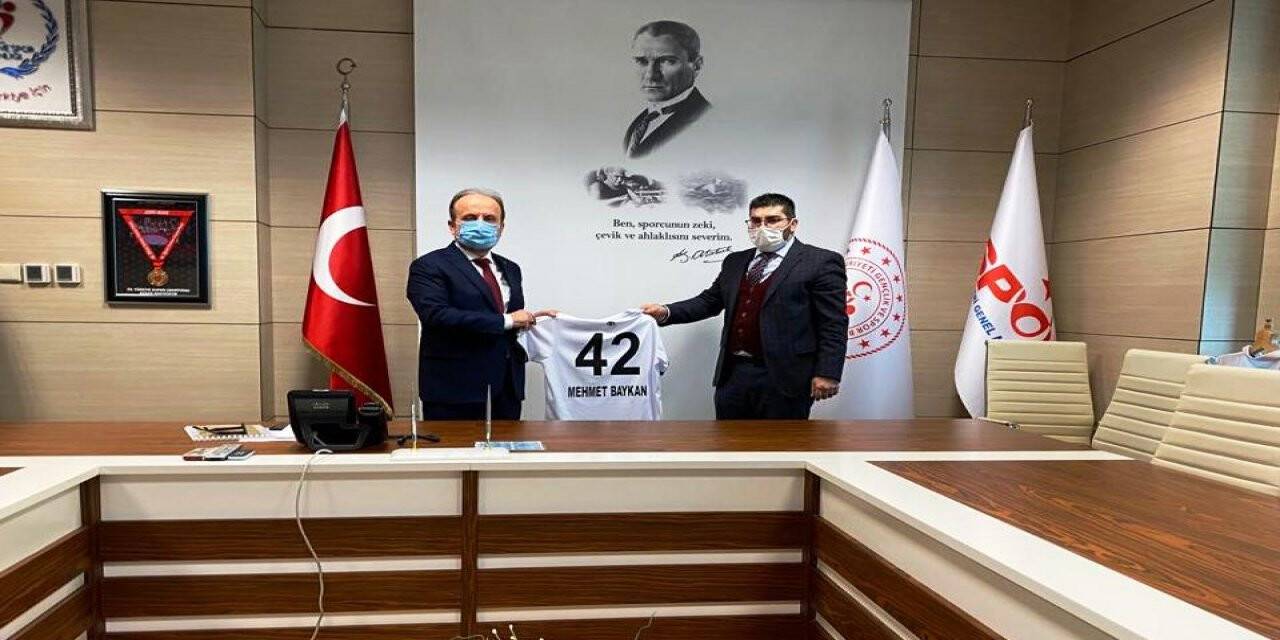 Konya Büyükşehir Belediyespor’dan Mehmet Baykan’a ziyaret