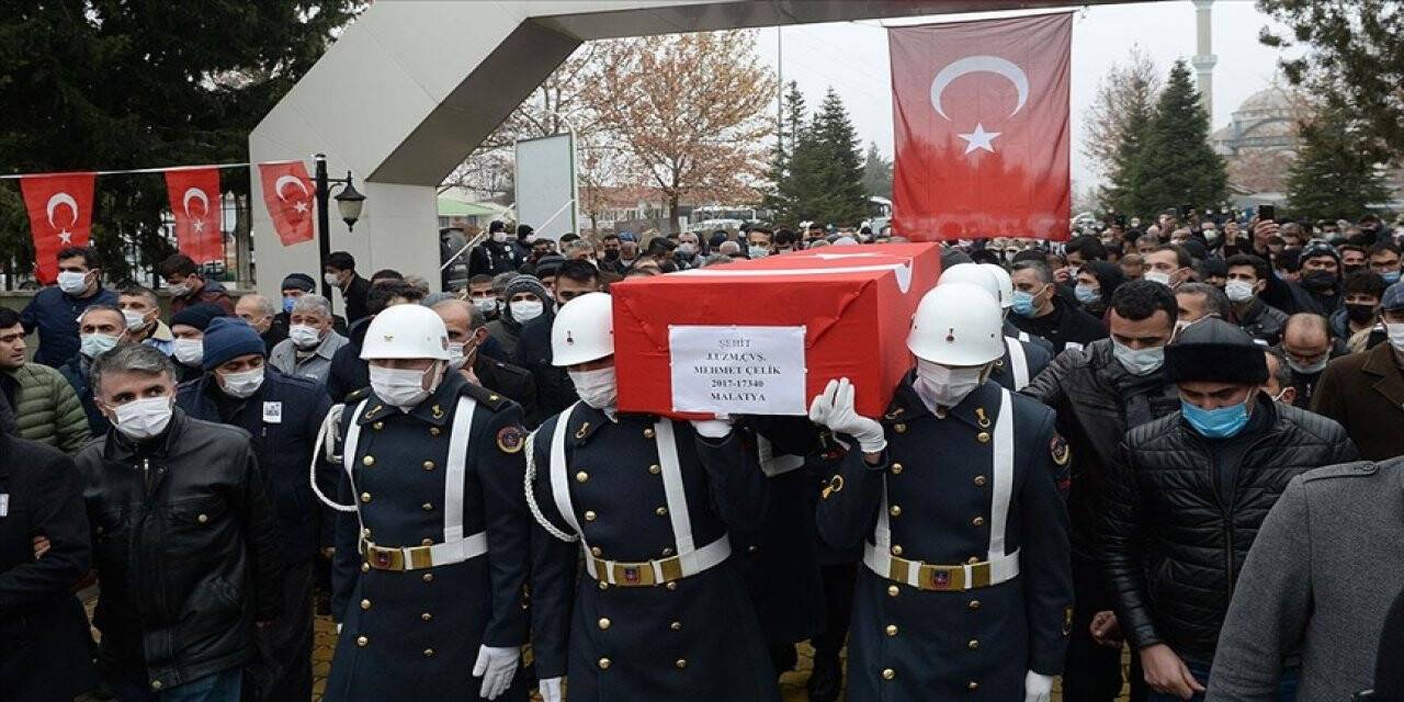 Şehit Uzman Çavuş Mehmet Çelik Malatya'da son yolculuğuna uğurlandı