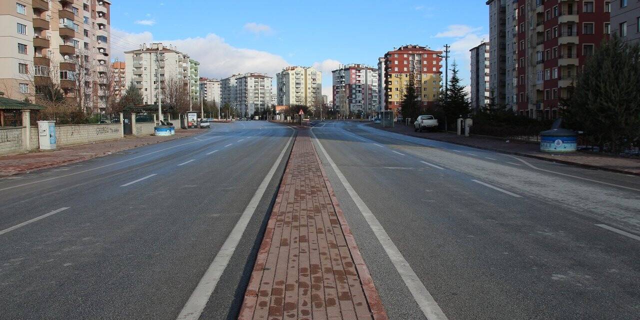 Konya'da sokağa çıkma kısıtlamasında sessizlik hakim
