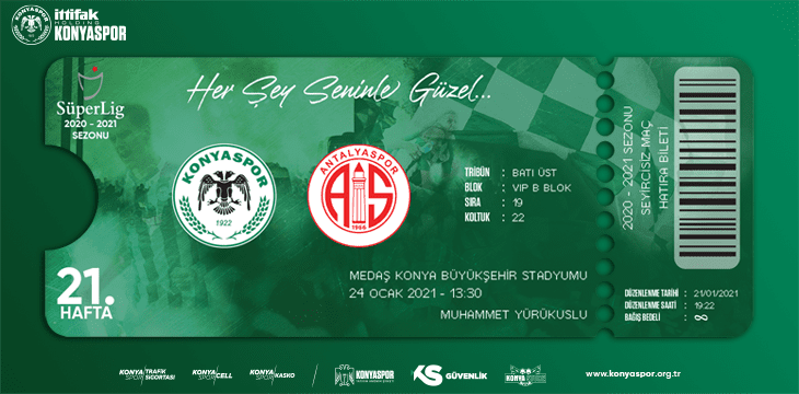 Konyaspor'da hatıra bilet satışı sürüyor
