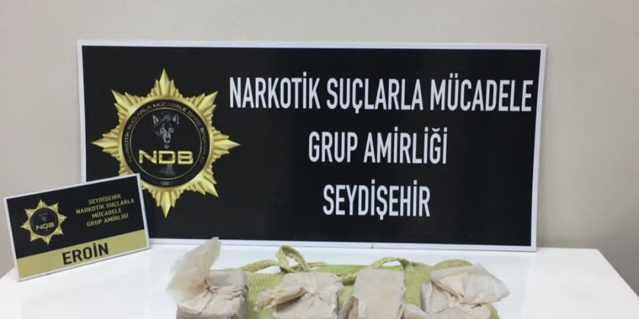 Konya'da 3 kilo 946 gram eroin ele geçirildi