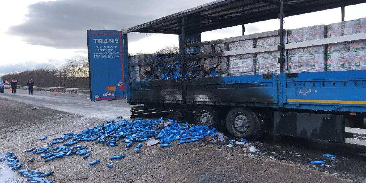 Deterjan yüklü tırda yangın paniği
