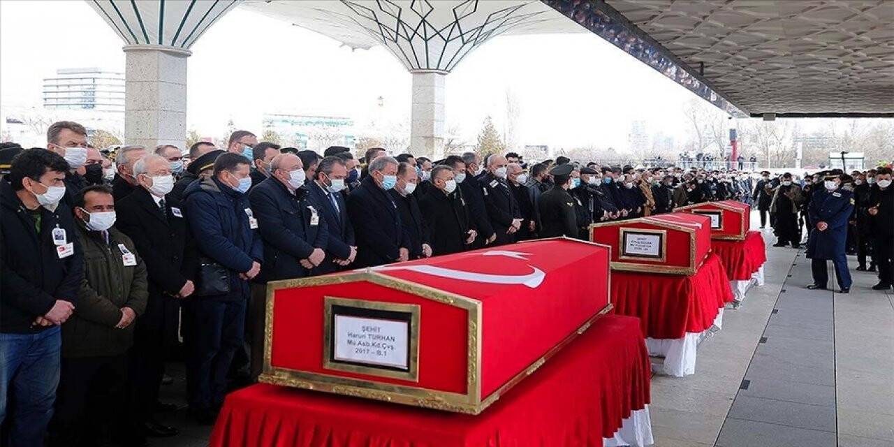 Pençe Kartal-2 Harekatında şehit olan askerler son yolculuklarına uğurlandı