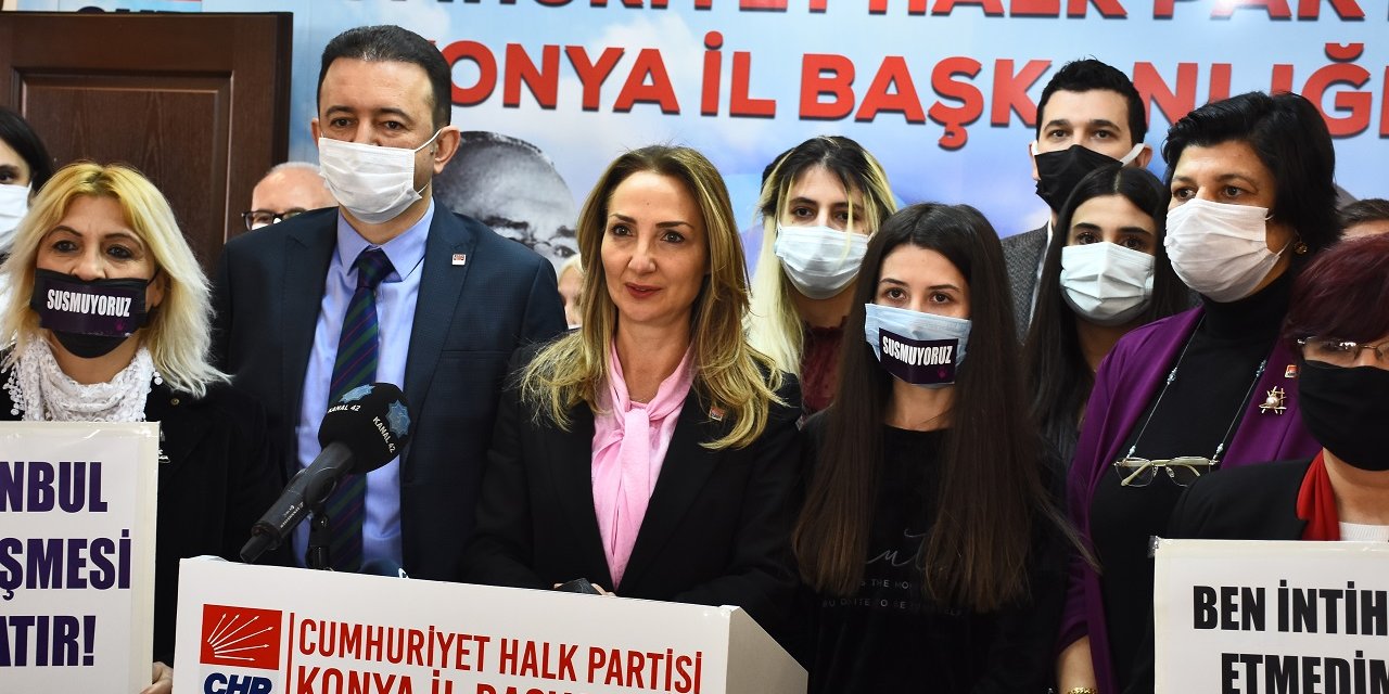 CHP Kadın Kolları Genel Başkanı Nazlıaka, Konya'da kadına şiddeti konuştu: