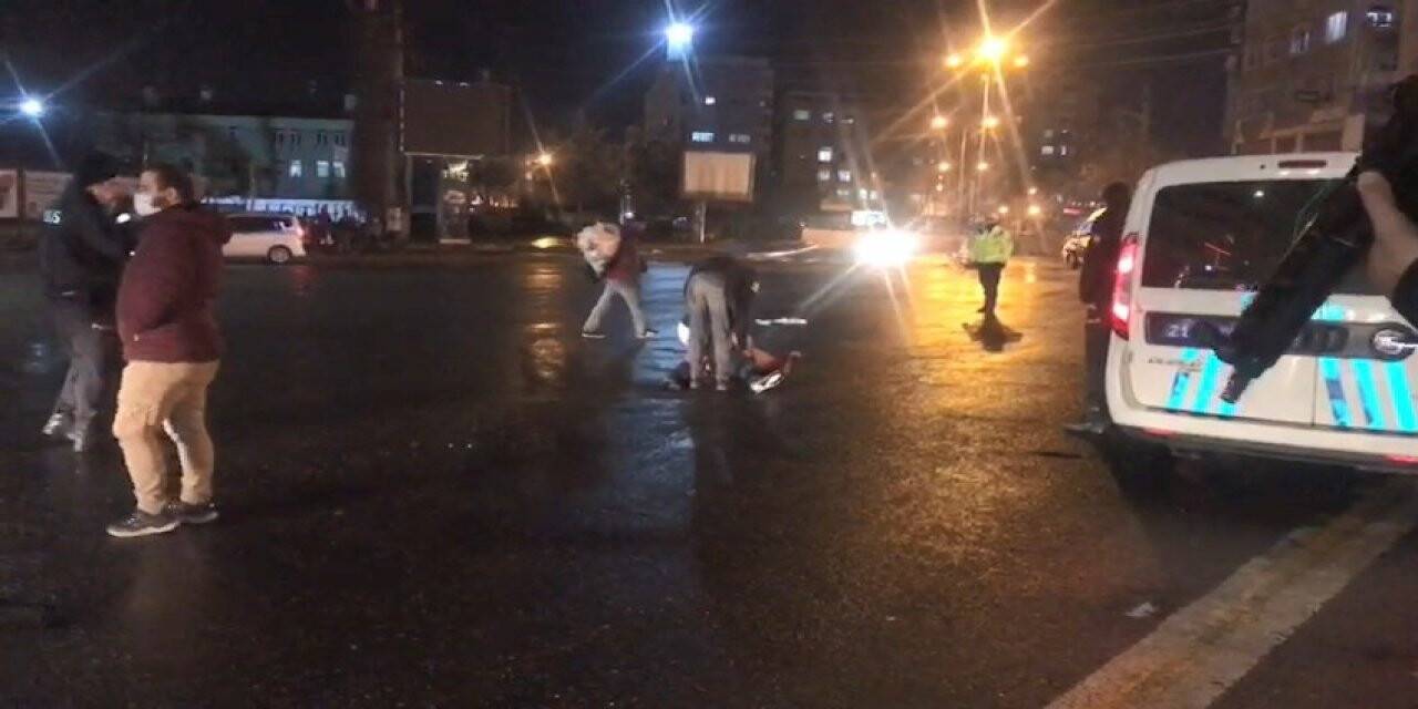 Kısıtlama saatinde dışarı çıkan alkollü şahıs polise zor anlar yaşattı