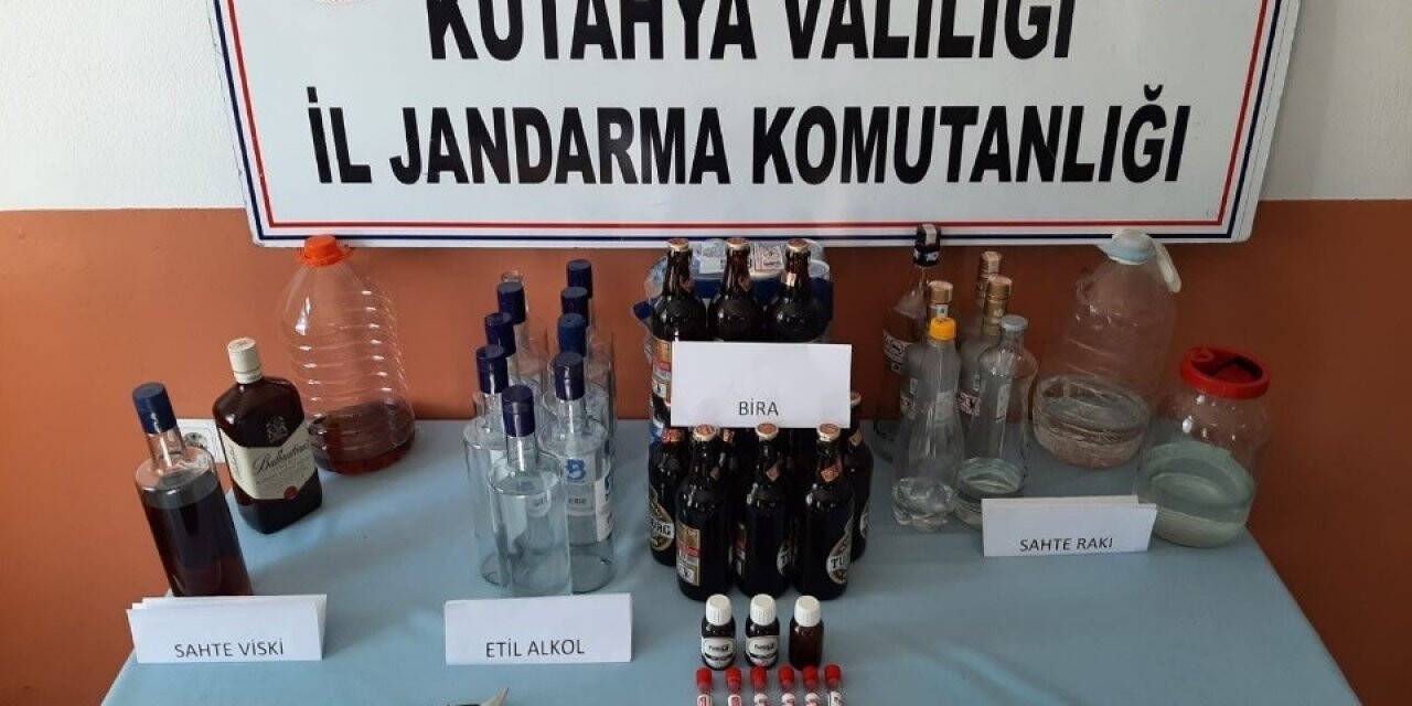 Tavşanlı’da sahte içki operasyonu