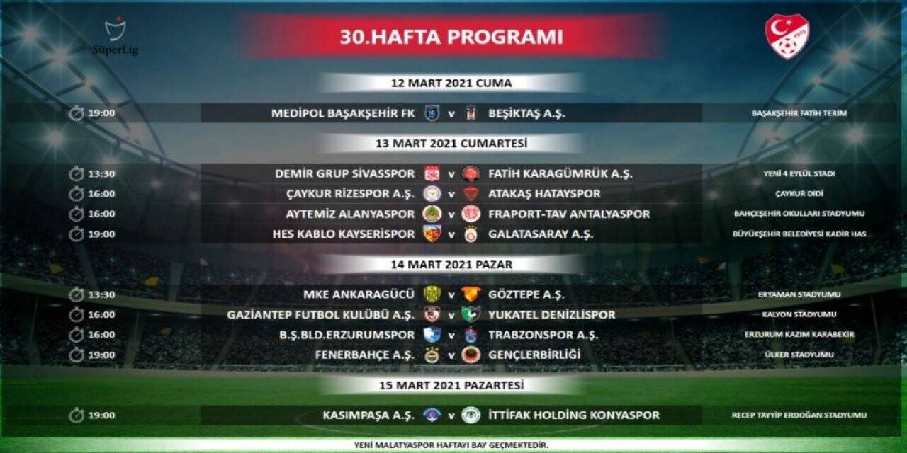Beşiktaş - Fenerbahçe derbisi 21 Mart’ta!