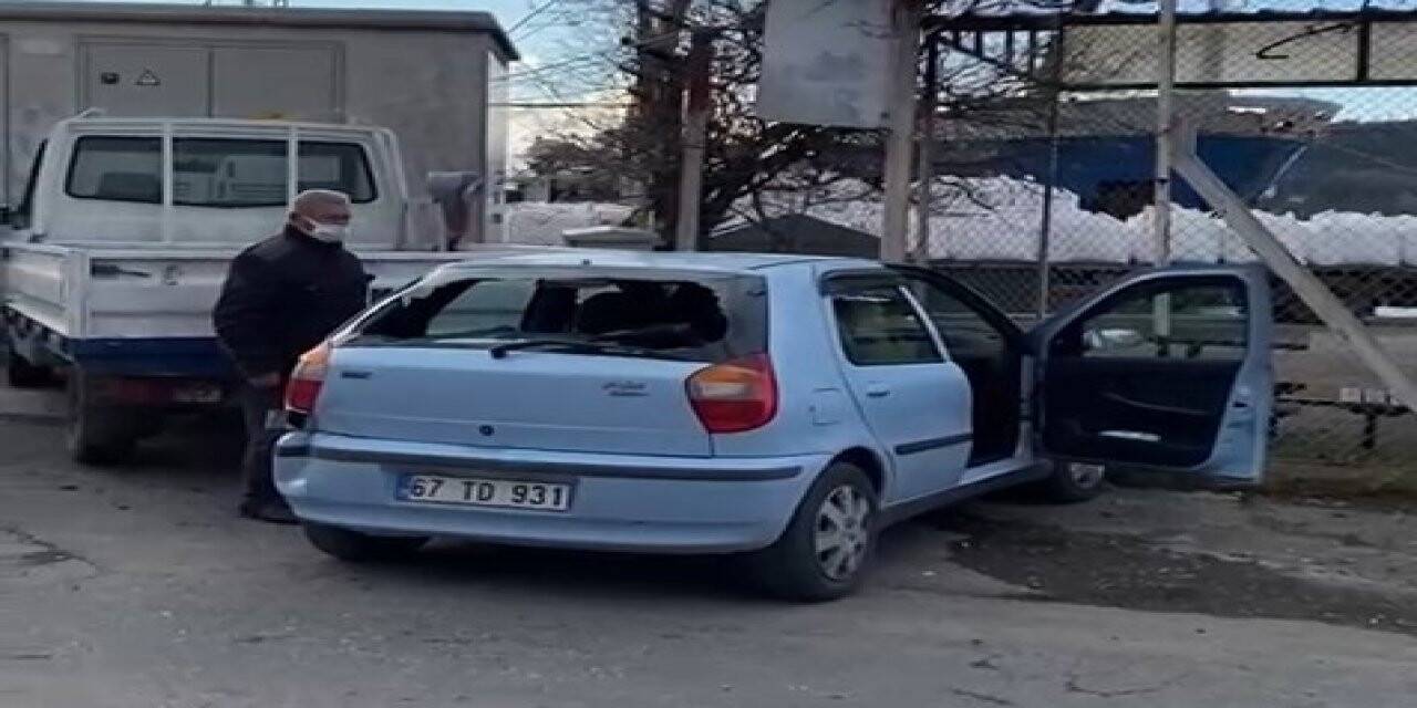 Tır park halindeki aracı biçti