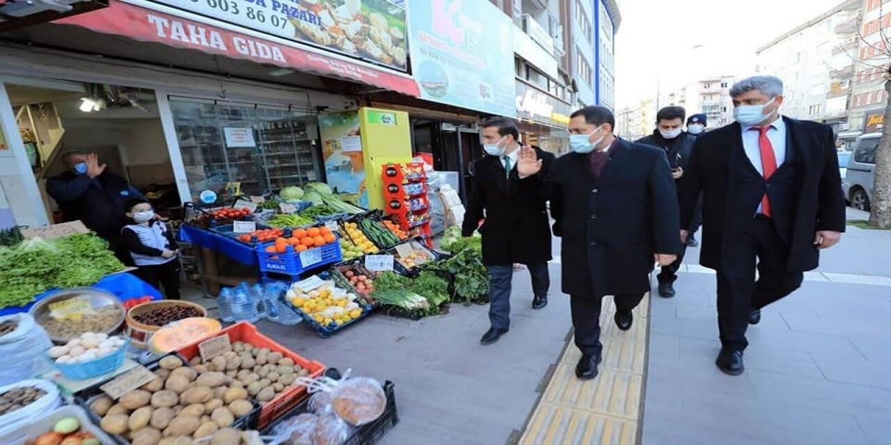 Vali Masatlı’dan il merkezi ve Merzifon’da korona virüs denetimi