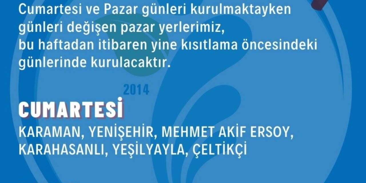 Merkezefendi’de pazar yerleri eski günlerinde kurulacak