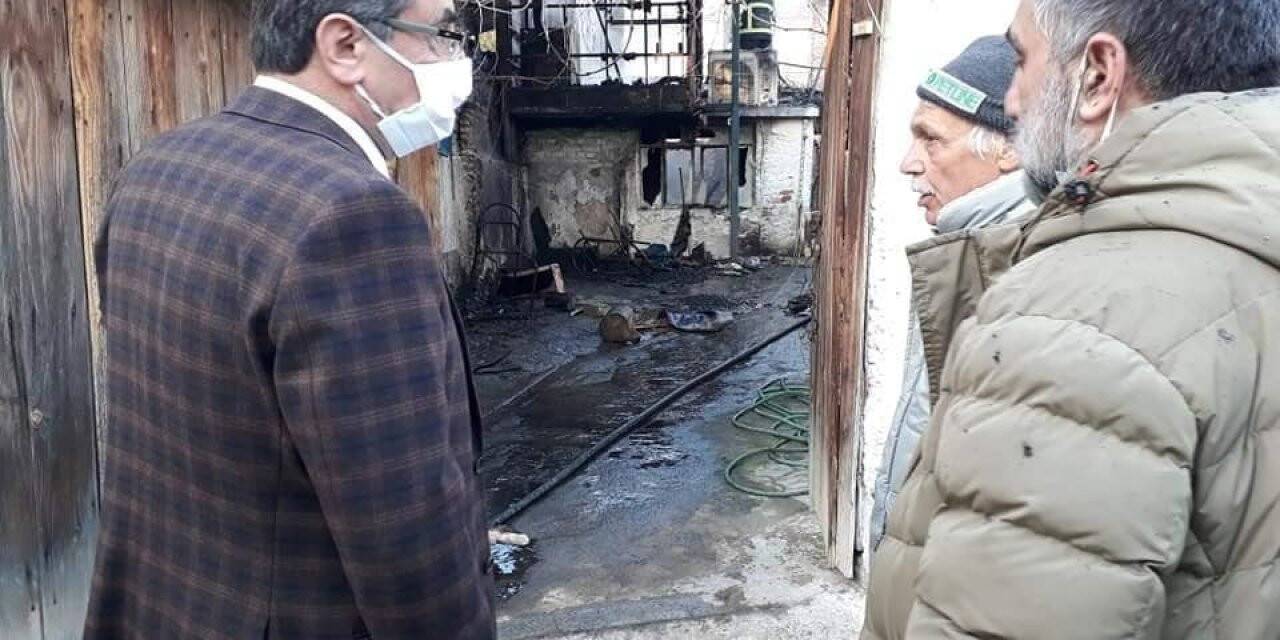 Başkan İnal, yangın bölgesinde incelemelerde bulundu