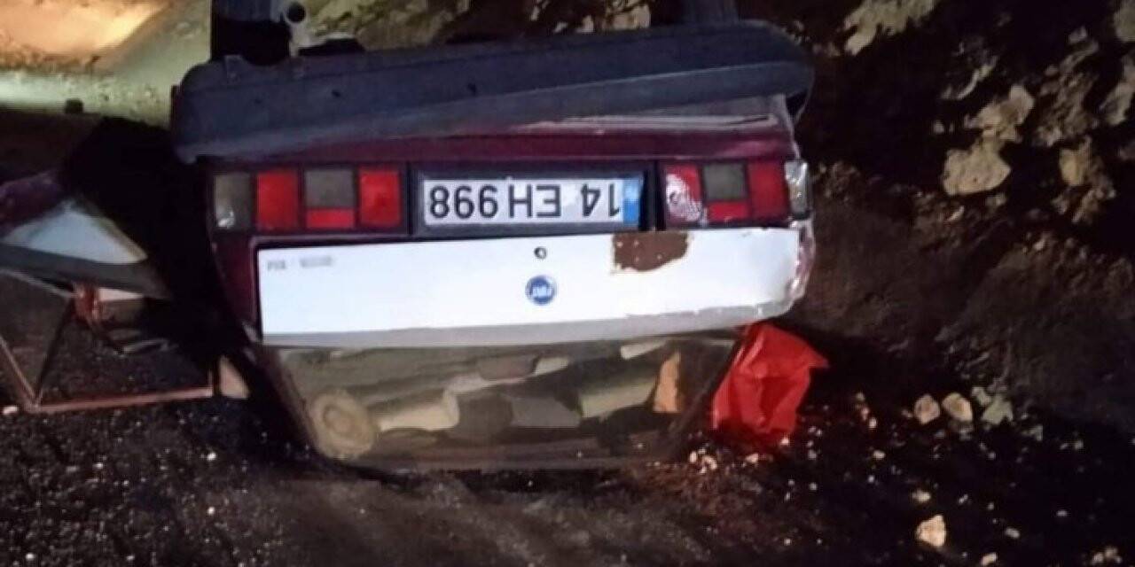 Kontrolden çıkan otomobil takla attı: 1ölü, 1 yaralı