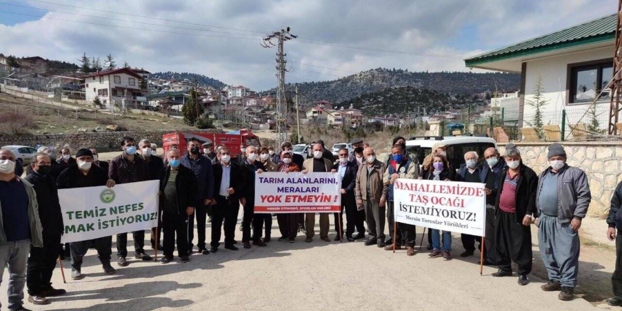 Köylülerin taş ocağı tepkisi