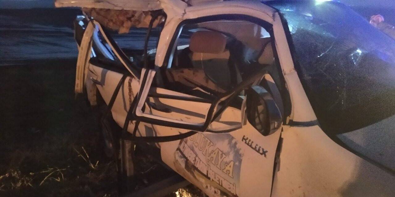 Kamyonet takla attı, 1 yaralı