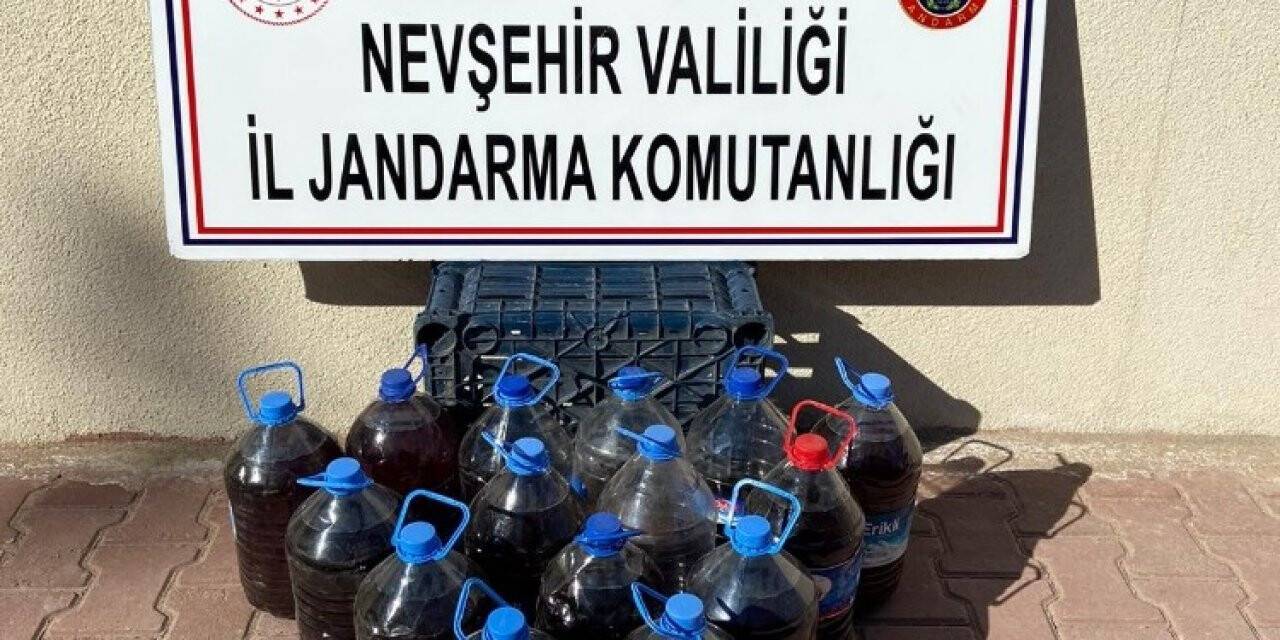 Gülşehir’de 70 litre kaçak şarap ele geçirildi