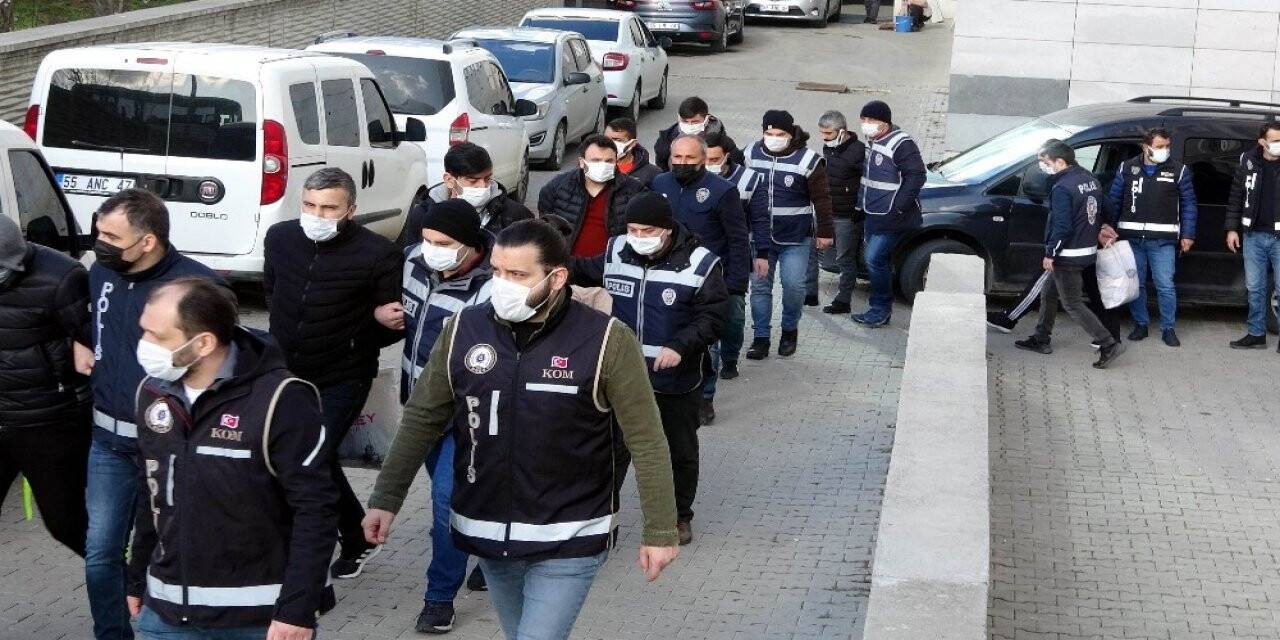 Suç örgütü operasyonu: Emniyet müdür yardımcısının da bulunduğu 13 kişi adliyede