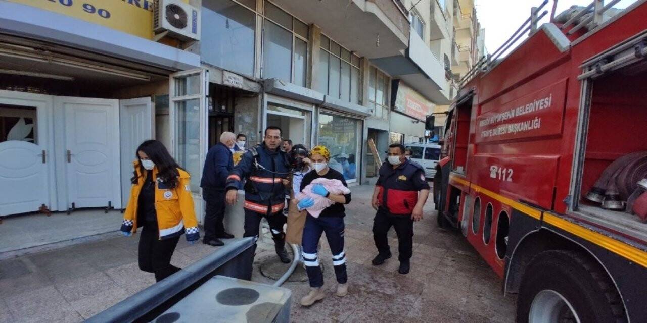 Mersin’de apartman yangını