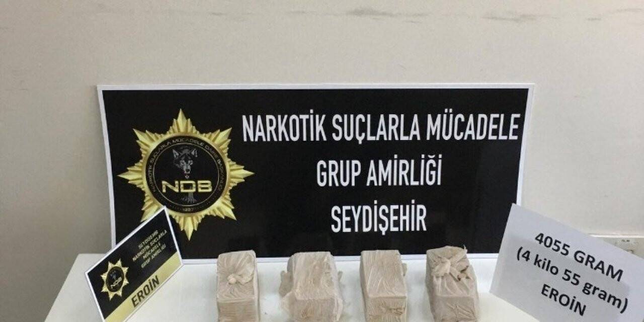 Konya’da 4 kilo eroin ele geçirildi