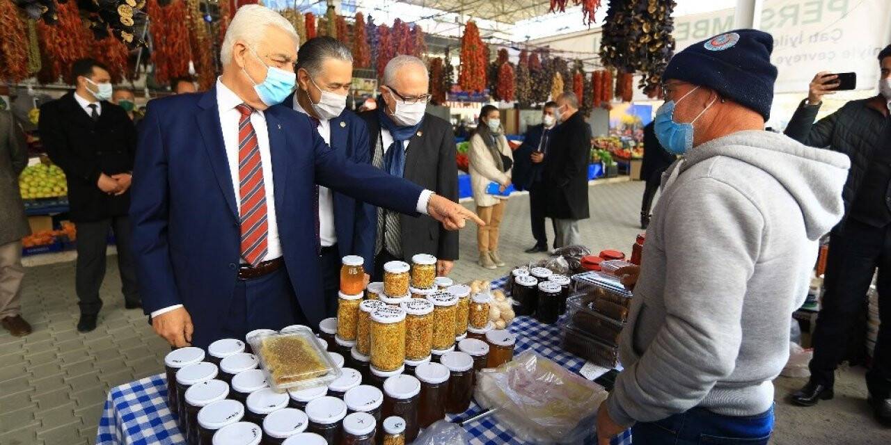 Başkan Gürün’den pazarda Korona virüs denetimi