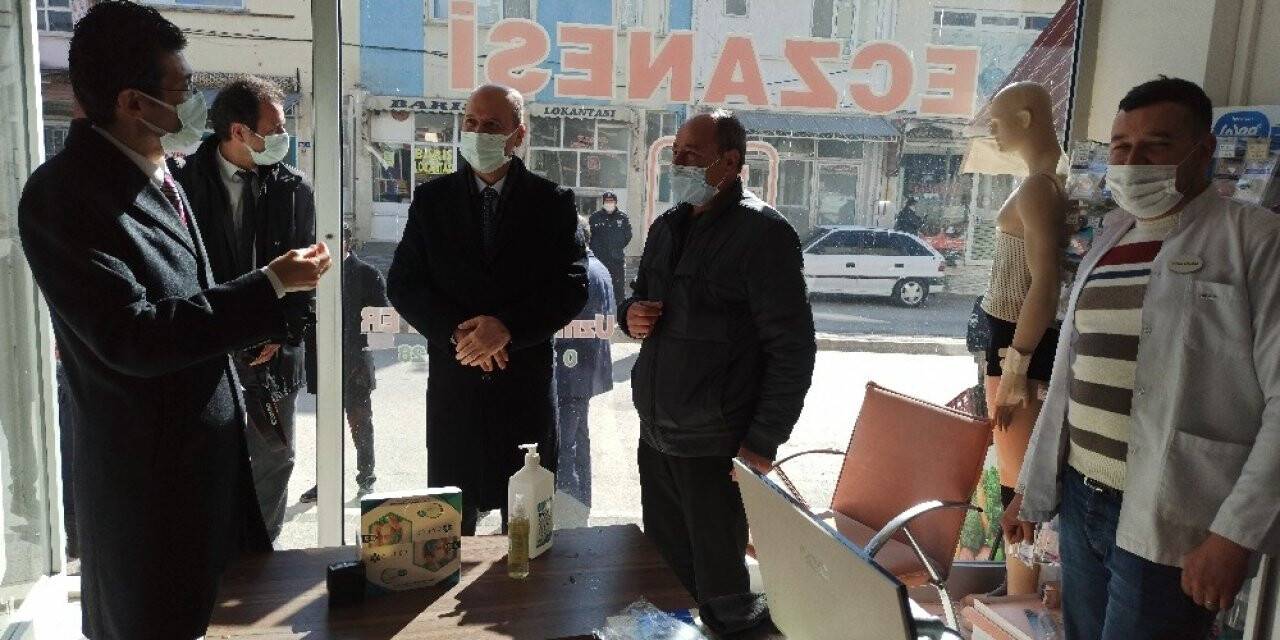 Kaymakam Kaçmaz’tan esnafa korona denetimi