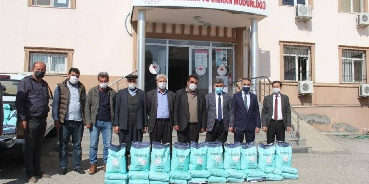 Çiftçilere yem bitkisi tohumu dağıtıldı