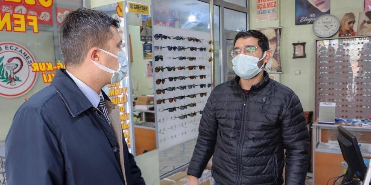 Kaymakam Öztürk korona virüs denetimine katıldı