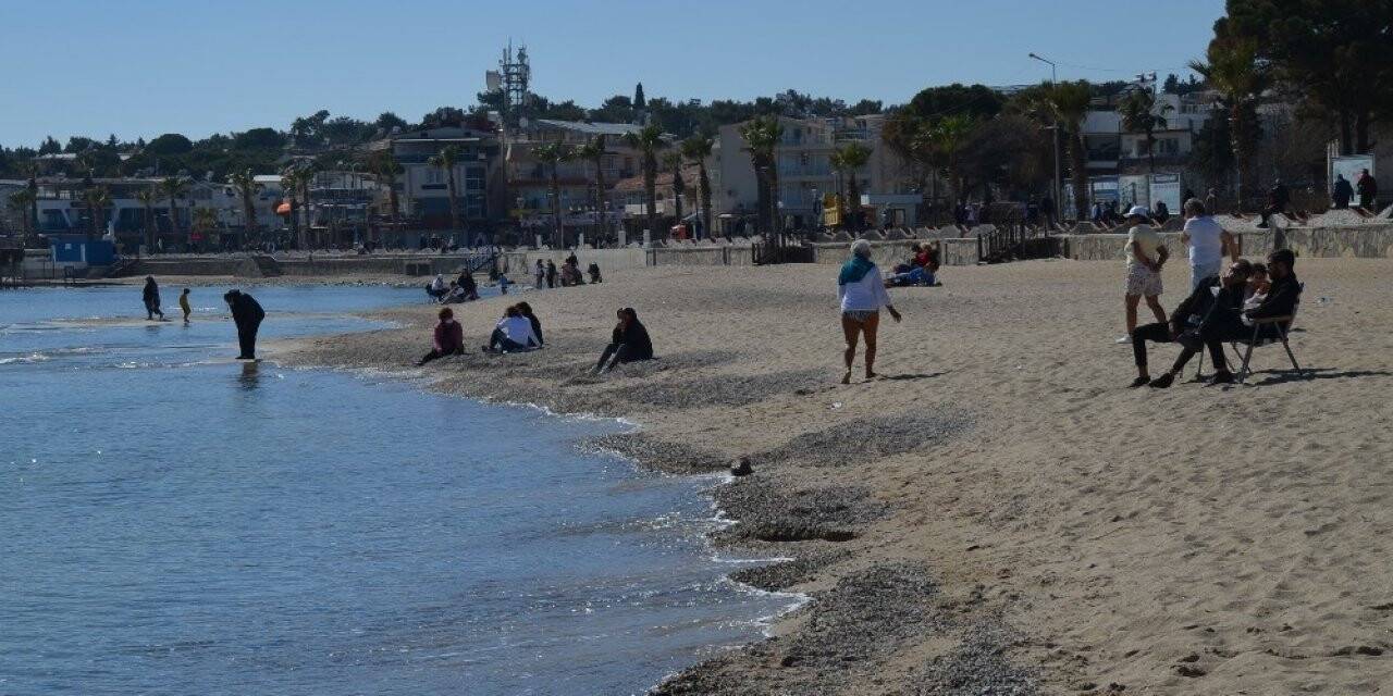 Normalleşmenin başladığı Didim’de sahil keyfi