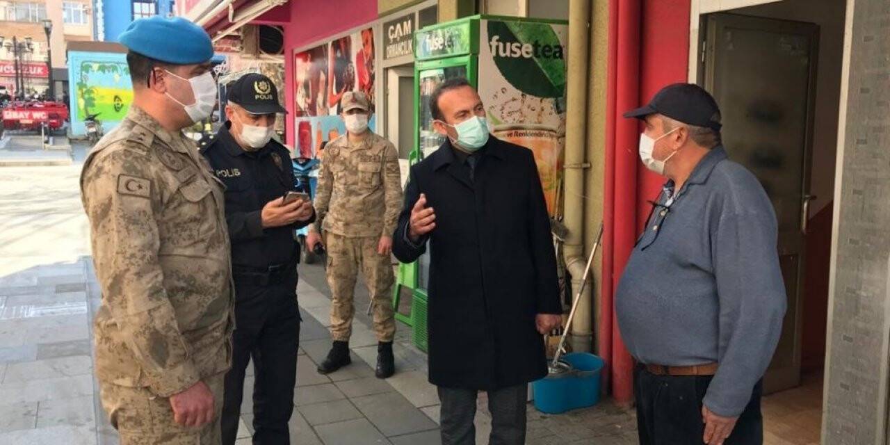 Kaymakam Temiz, korona virüs denetimi yaptı