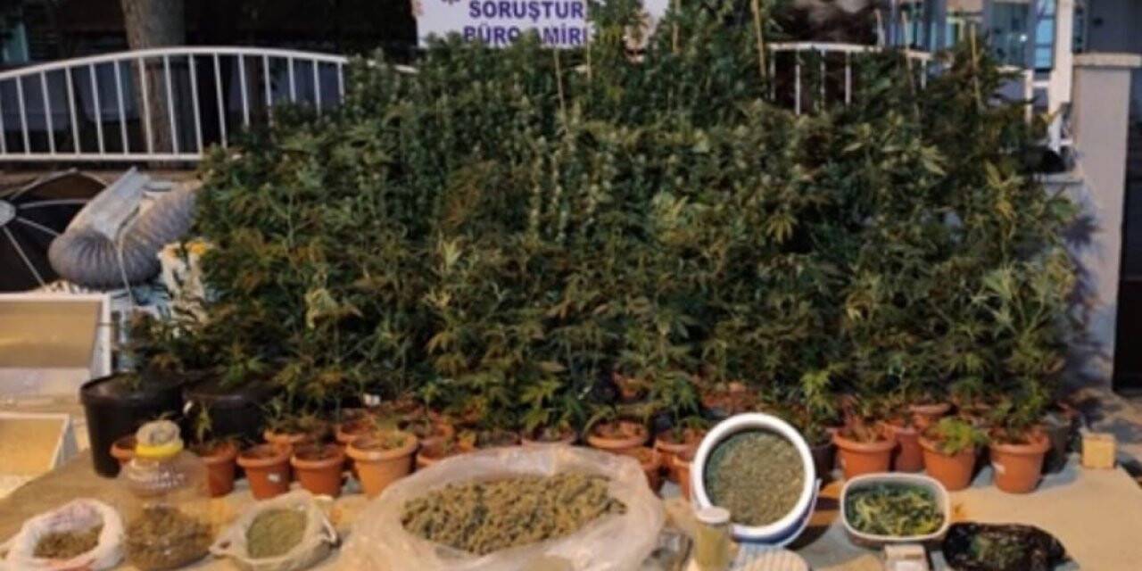 İzmir’de uyuşturucu imal edilen eve baskın