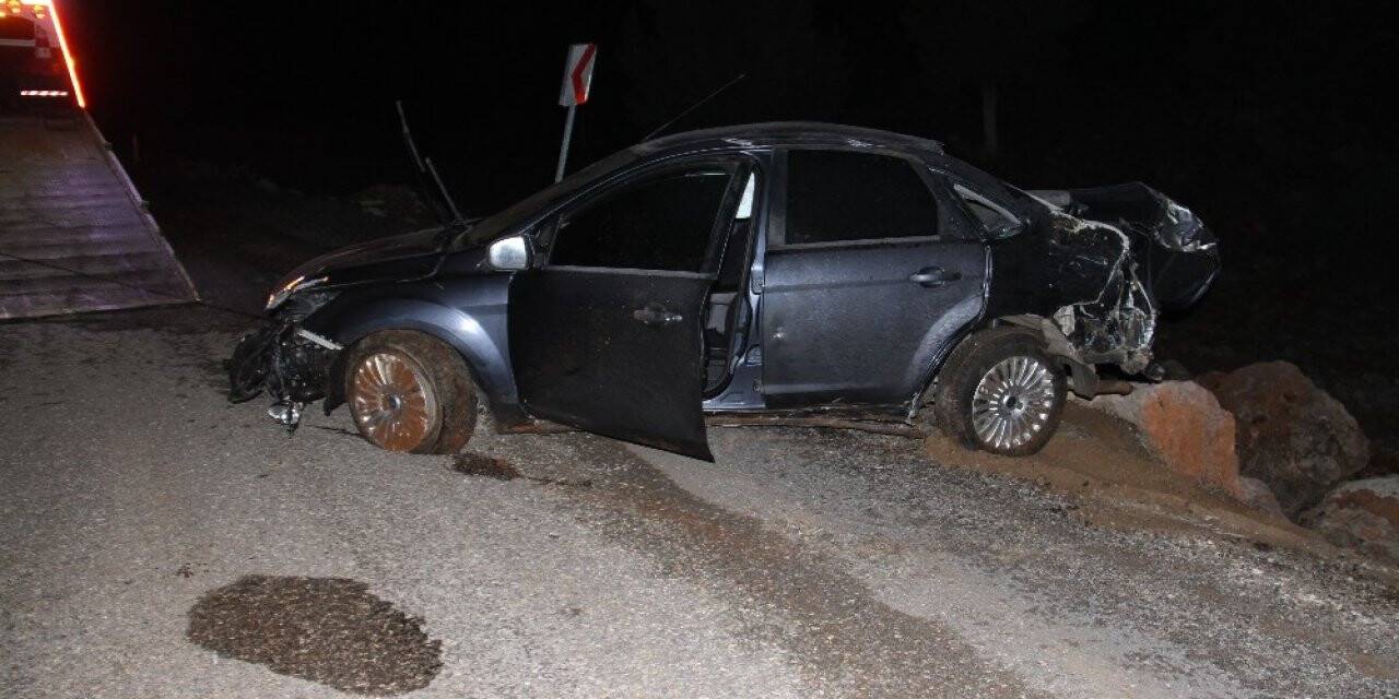Konya'da kaza! Kontrolden çıkan otomobil şarampole yuvarlandı