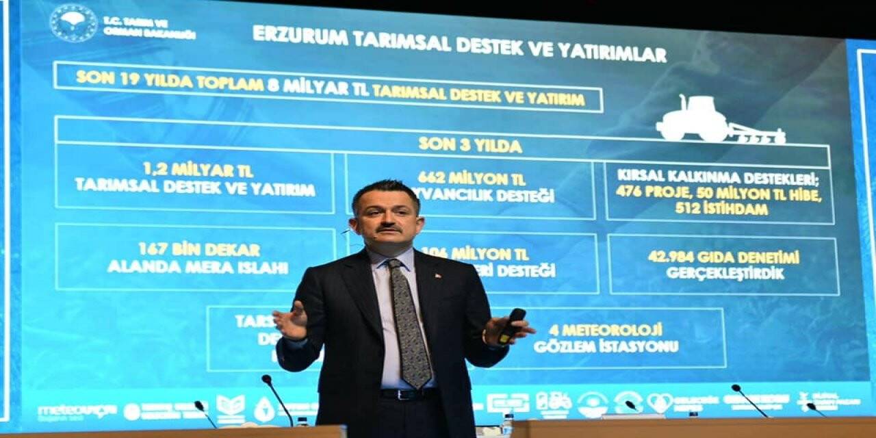 Tarım ve Orman Bakanı Pakdemirli: Tarımsal hasılada Avrupa’da lider dünyada ilk on ülke içerisindeyiz