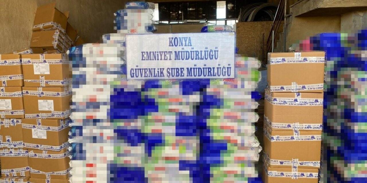 Konya'da sahte deterjan üretip internetten satanlara polisten operasyon