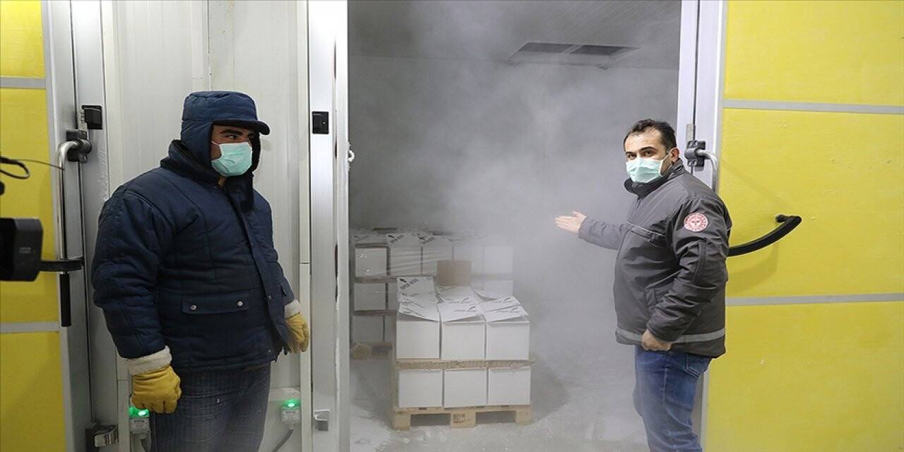 Türkiye'ye getirilen 2,8 milyon doz BioNTech aşısı Sağlık Bakanlığı depolarına yerleştirildi