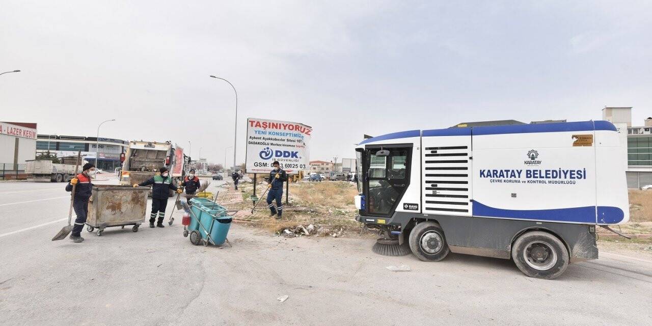 Karatay’daki sanayi sitelerinde temizlik çalışmaları başlatıldı