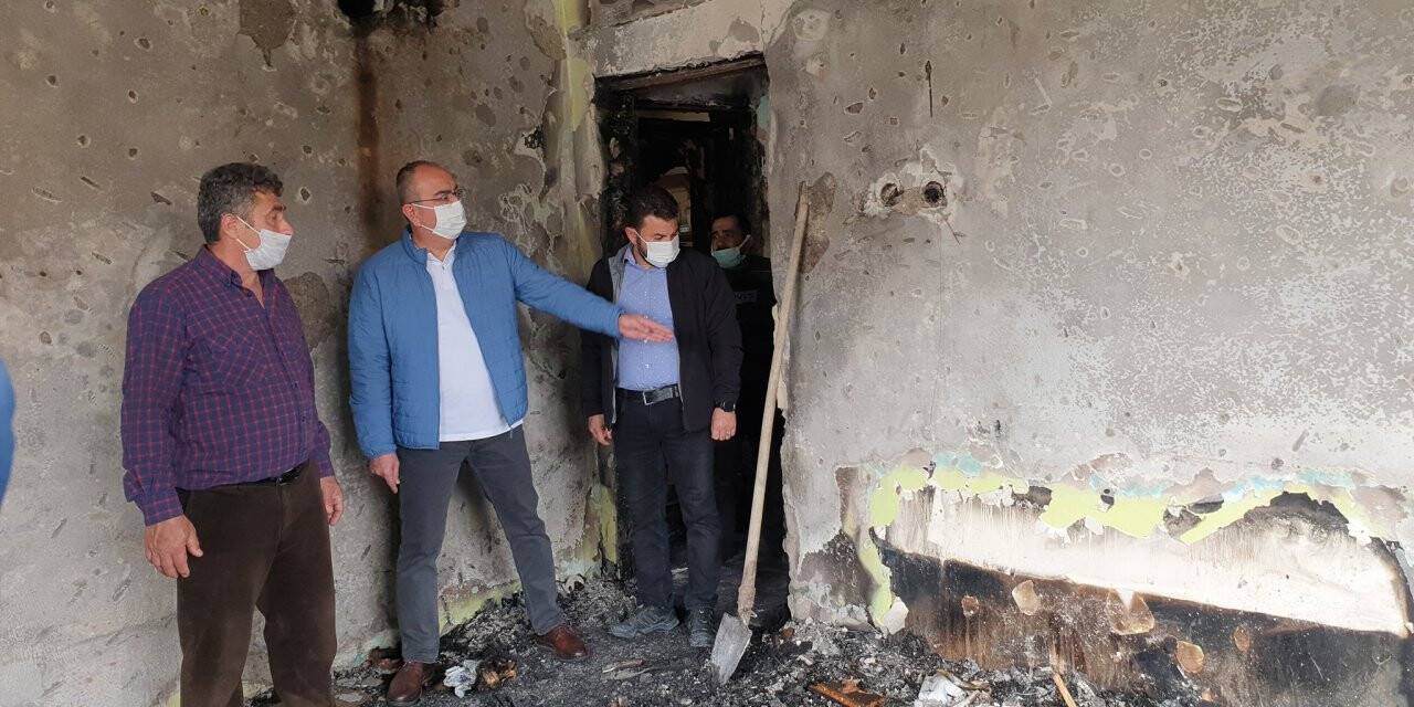 Başkan Kavuş’tan Evi Yanan Aileye Ziyaret