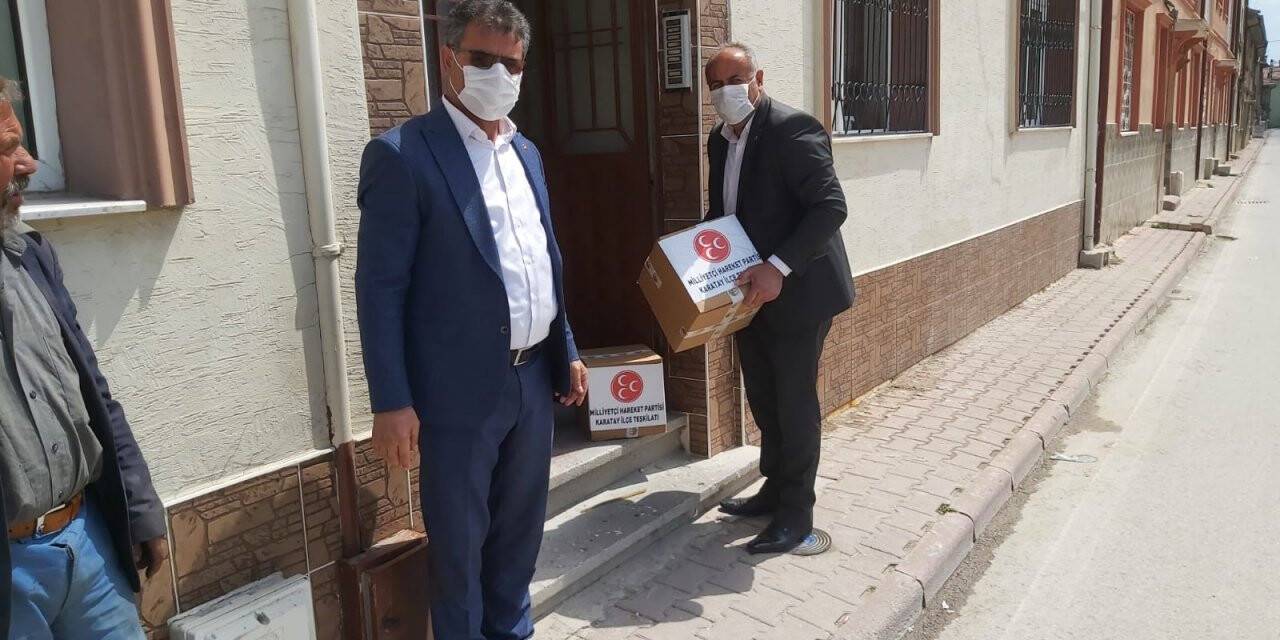 MHP Karatay ihtiyaç sahiplerine gıda kolileri ulaştırdı